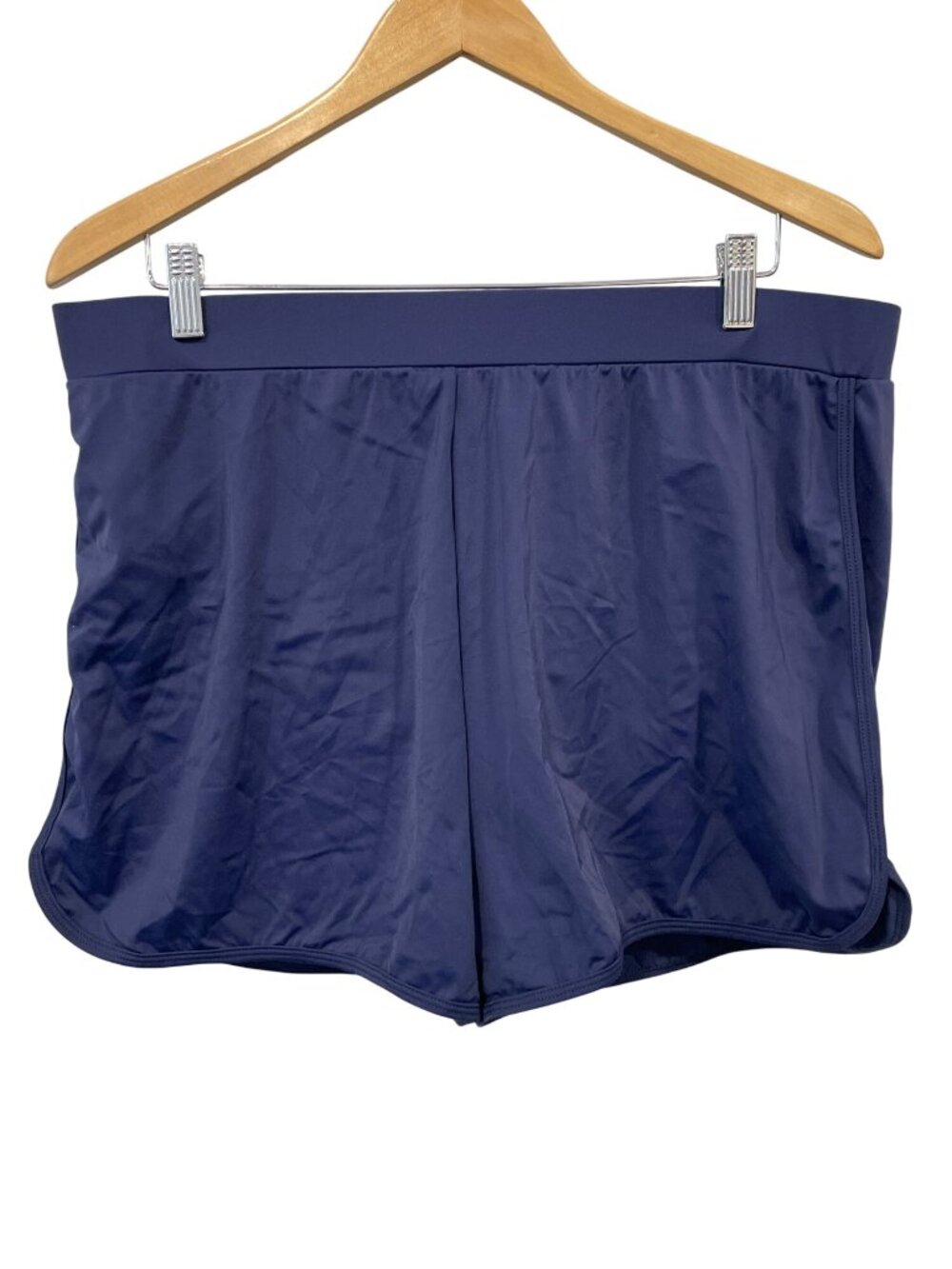 Jinxueer Swim Shorts Size 16 Elastic Waist Pull On Navy Blue Summer Beach NEW